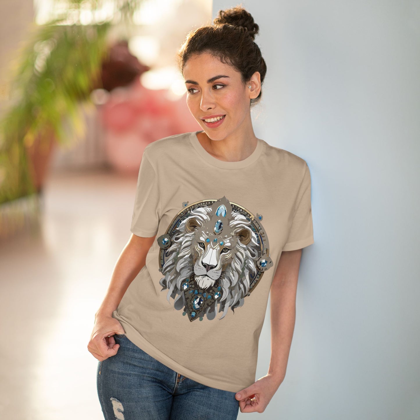 Organic T-shirt with Animals - Lion