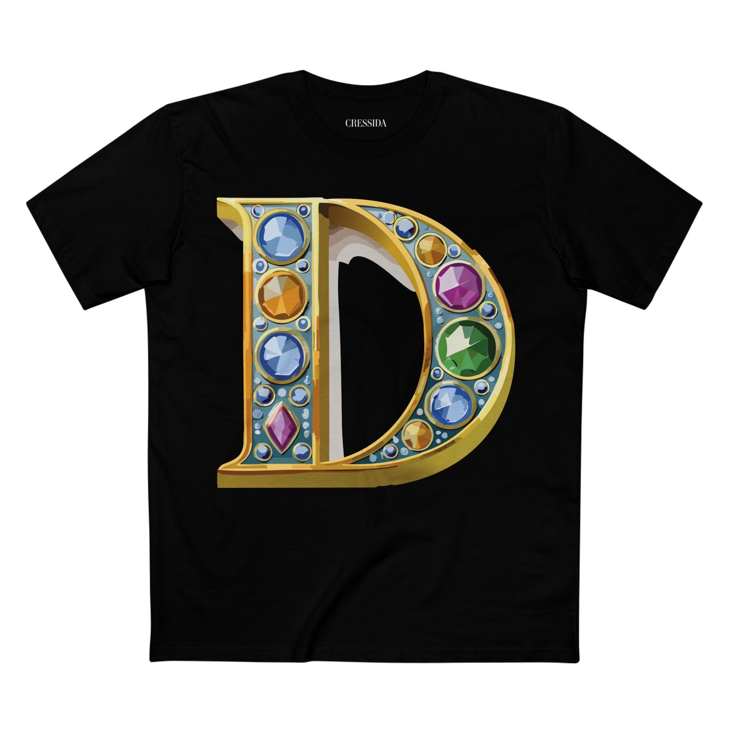 Letter Shirt, Shirt with Letters, Tee Shirt with Gold Letters