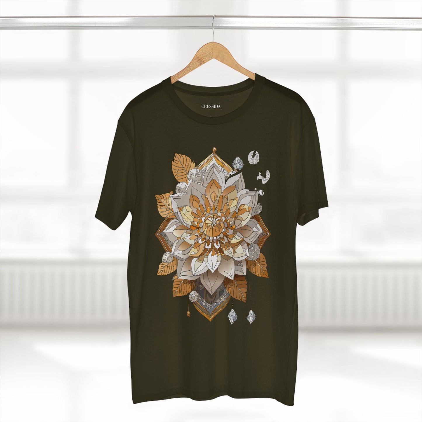 Floral Shirt, Shirt with Flower, Tee Shirt with Antique Flower