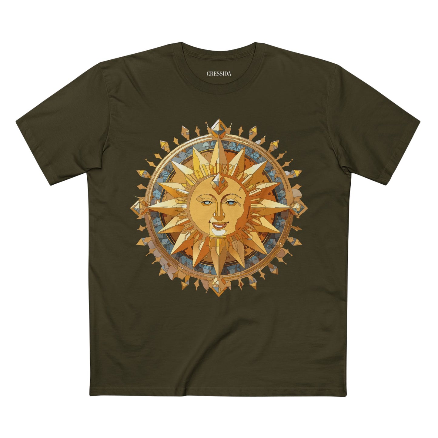 Sun Shirt, Shirt with Sun, Tee Shirt with Gold Sun