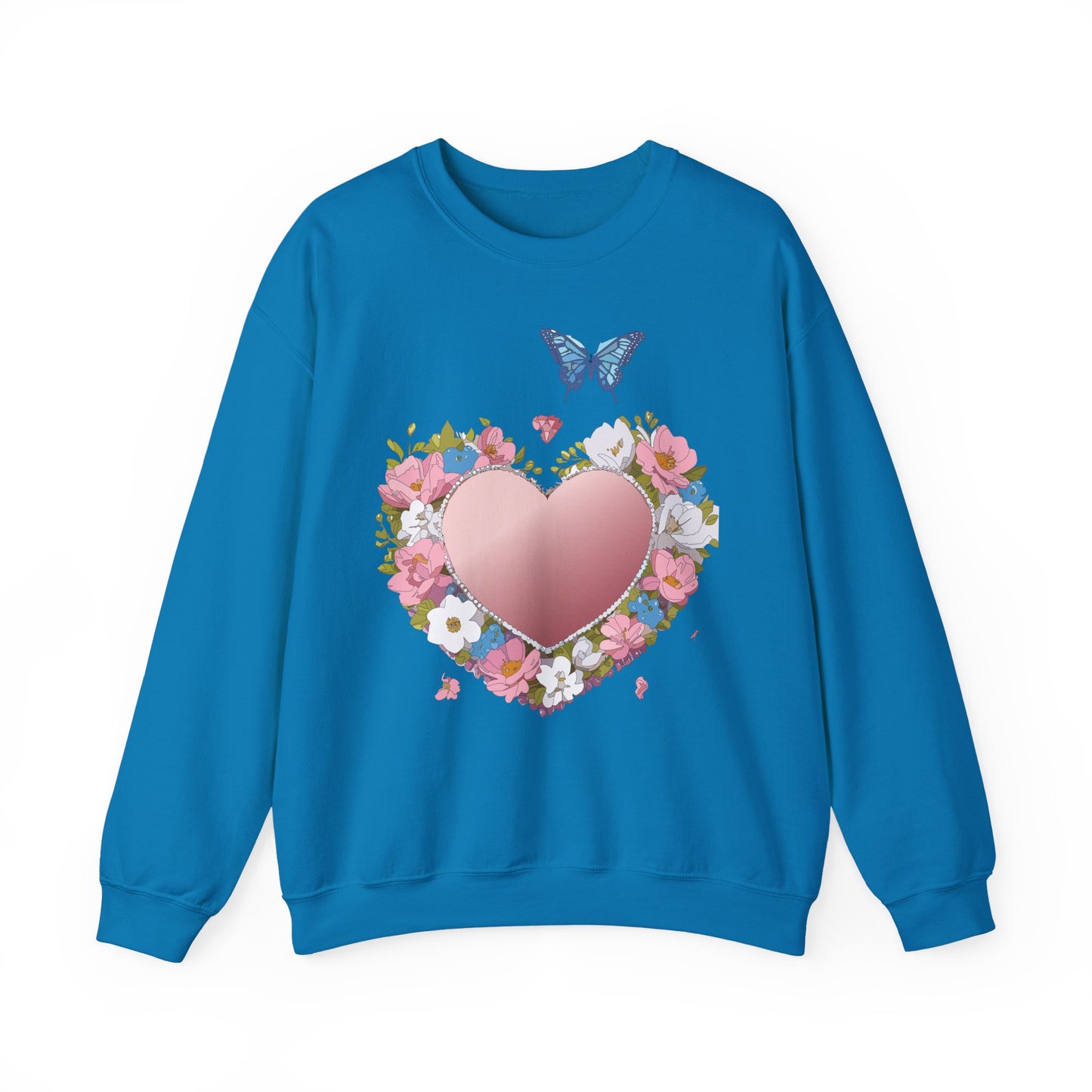 Floral Heart Sweatshirt, Floral Love Sweatshirt, Valentine's Day Sweatshirt, Heart Floral Sweatshirt
