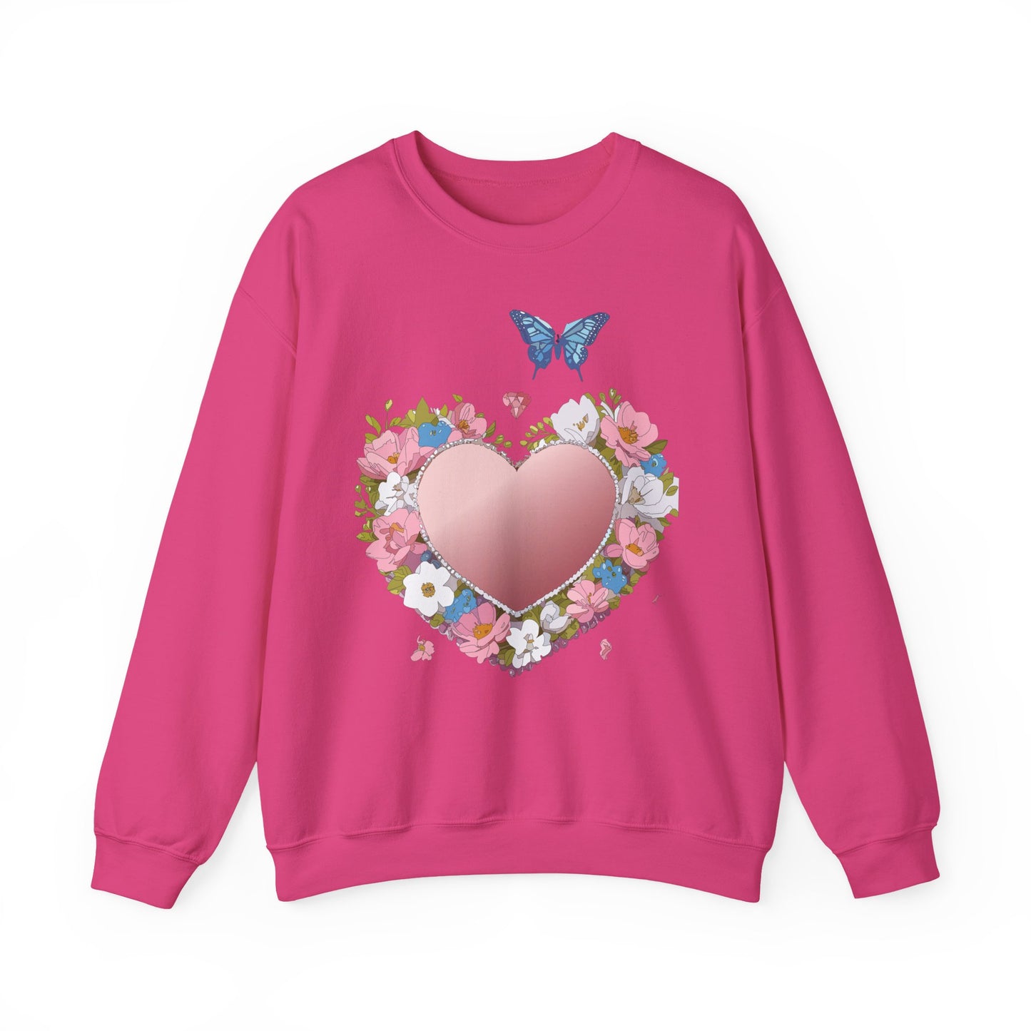 Floral Heart Sweatshirt, Floral Love Sweatshirt, Valentine's Day Sweatshirt, Heart Floral Sweatshirt