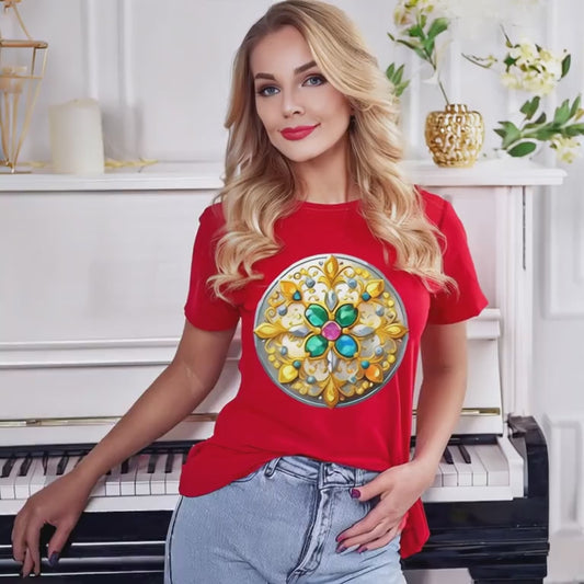 Medallion Shirt, Shirt with Medallion, Tee Shirt with Medal